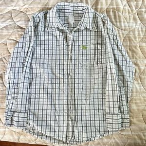 Boys Plaid Long Sleeve Button Up Shirt Size (M)